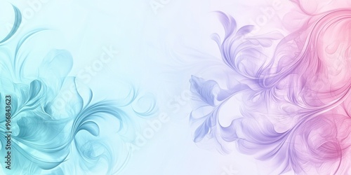 Wallpaper Mural Soft pastel abstract design with flowing shapes in blue and pink hues. Torontodigital.ca