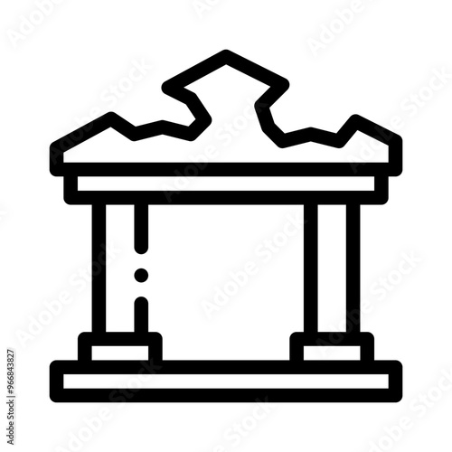 ruins line icon