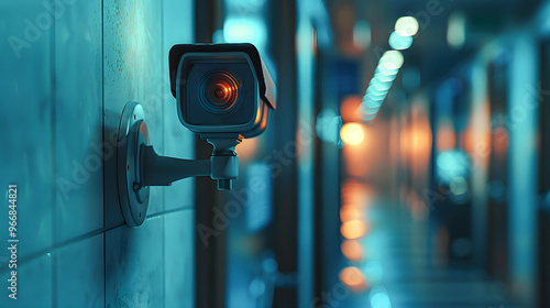 Wallpaper Mural Modern outdoor smart security camera with remote vision control mounted on a wall Torontodigital.ca