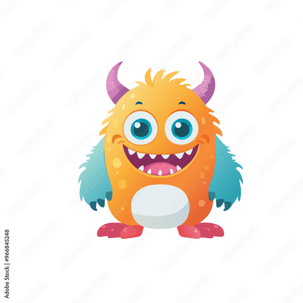 Fototapeta premium cute monster character set style 1