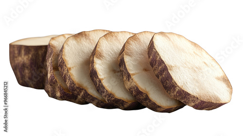 Sliced Cassava Root Vegetable  Tropical Food  Organic Produce photo