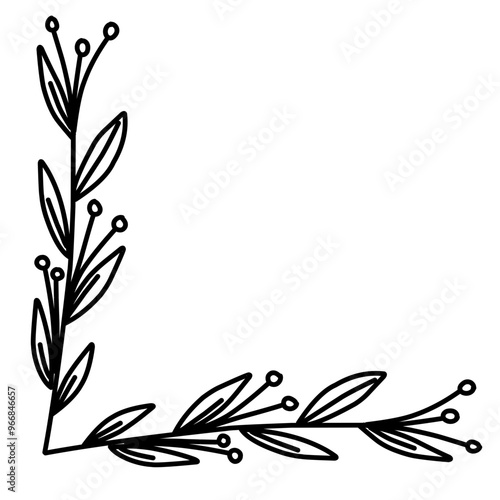 Botanical Foliage Corner Decoration 