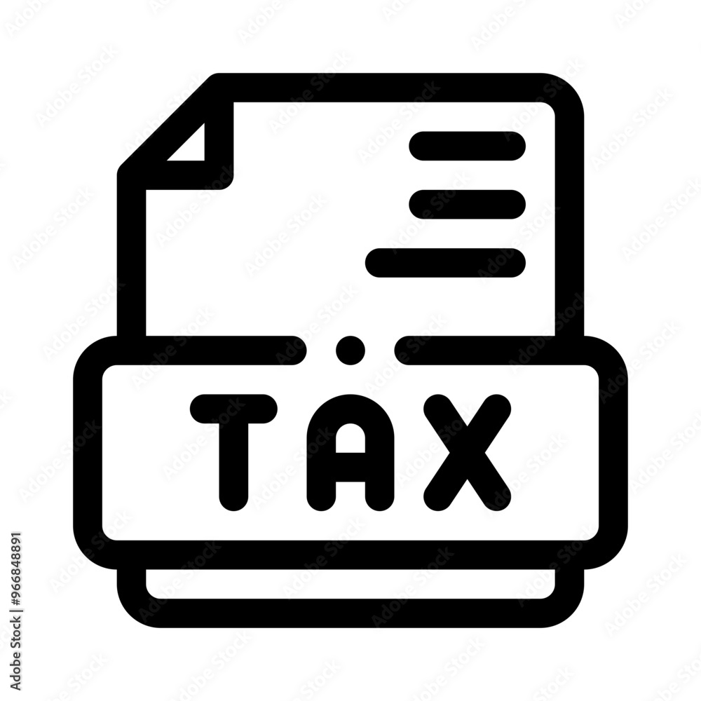 tax document line icon tax document line icon