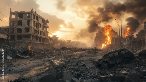 Aftermath of War: A City in Ruins photo