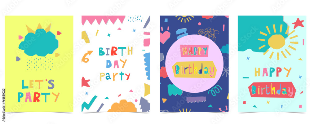 shape paper cut out background with colorful.illustration vector for a4 vertical kid design shape paper cut out background with colorful.illustration vector for a4 vertical kid design