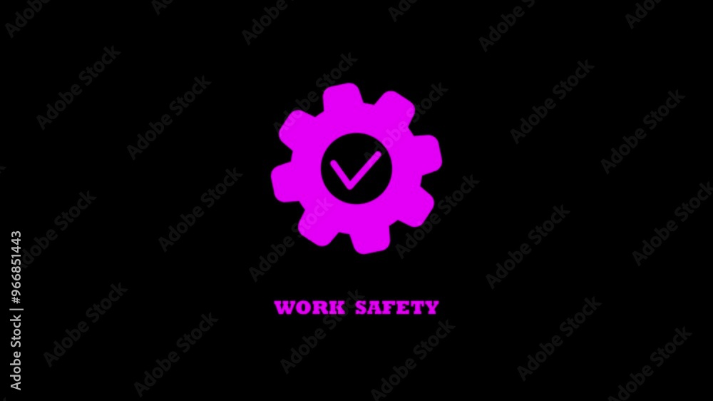 Work Safety Icon animation on black background. Hospital medical icon isolated on black background. Work Safety Icon animation on black background. Hospital medical icon isolated on black background.