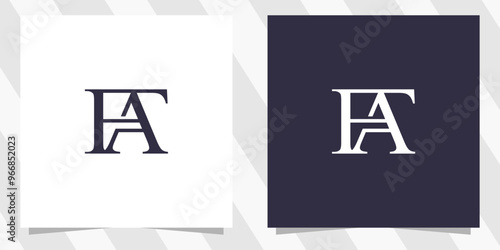 letter fa af logo design vector