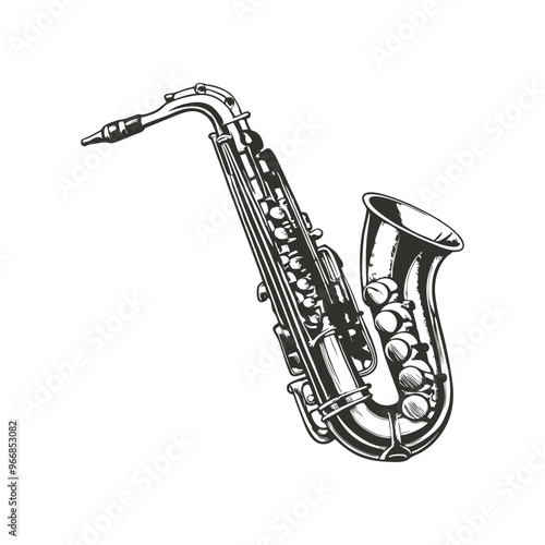 sexophone vector hand drawn illustration