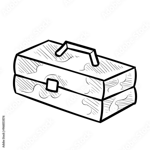 tool box handdrawn illustration