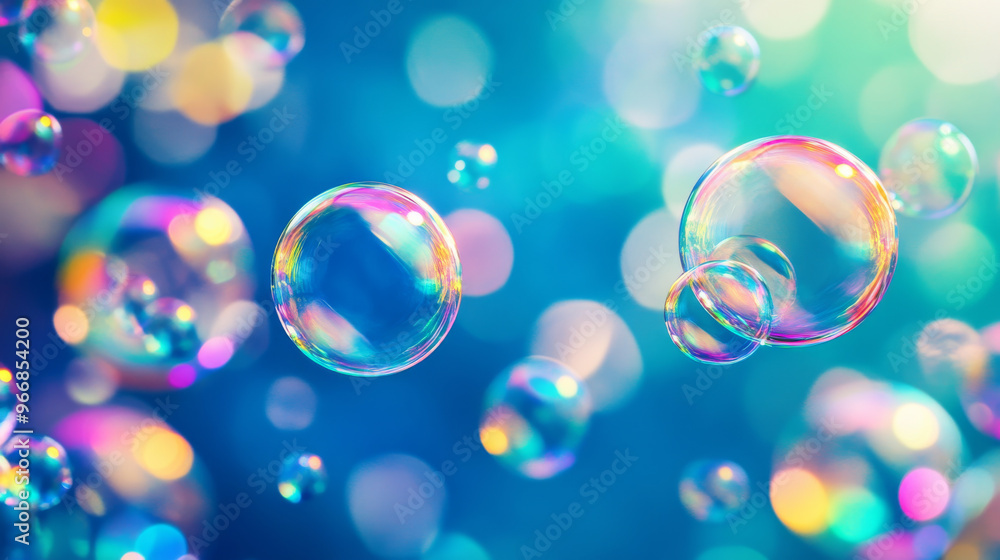 A blue background with colorful, shiny bubbles. This design is perfect for websites, ads, or posters. A blue background with colorful, shiny bubbles. This design is perfect for websites, ads, or posters.