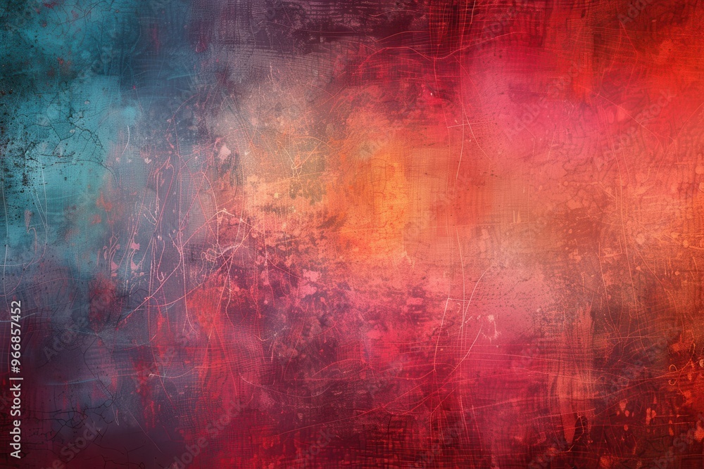Fototapeta premium Vibrant Multicolored Grunge Texture, a dynamic blend of colors and textures, evoking a sense of chaos and creativity, perfect for artistic projects or digital designs.