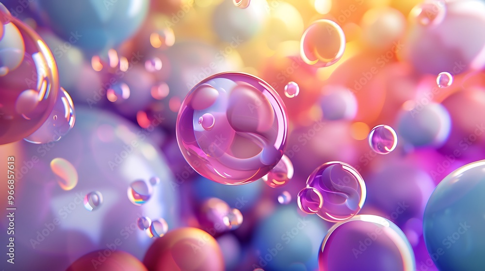 A 3D abstract composition of colorful geometric shapes, including spheres and cubes, floating against a soft gradient background, creating depth and movement. 8k UHD, suitable for high-quality A 3D abstract composition of colorful geometric shapes, including spheres and cubes, floating against a soft gradient background, creating depth and movement. 8k UHD, suitable for high-quality