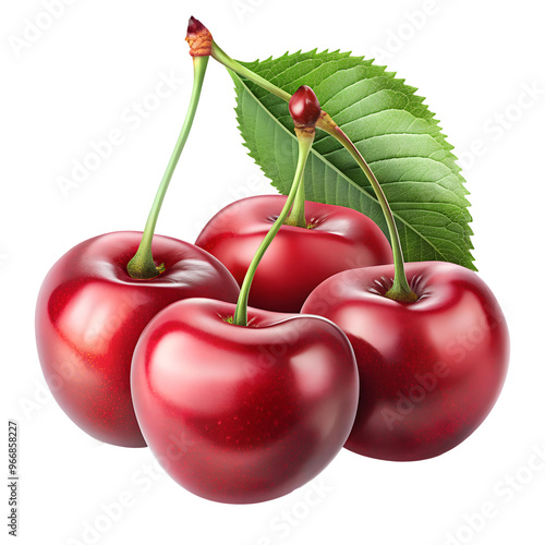 red cherry isolated on a transparent background PNG