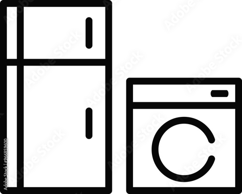 Rounded  Stroke Home Appliances Icon