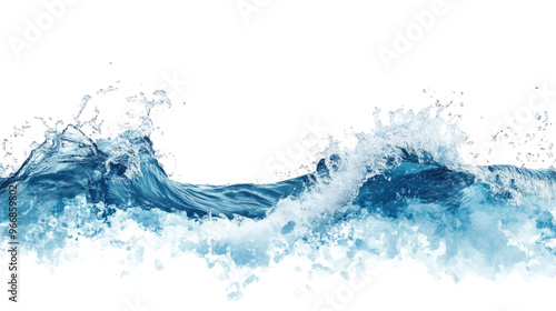 Fototapeta Naklejka Na Ścianę i Meble -  sea ​​wave on transparent background