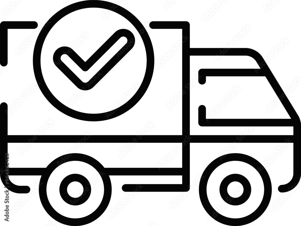 Rounded Stroke Standard Shipping Icon Rounded Stroke Standard Shipping Icon