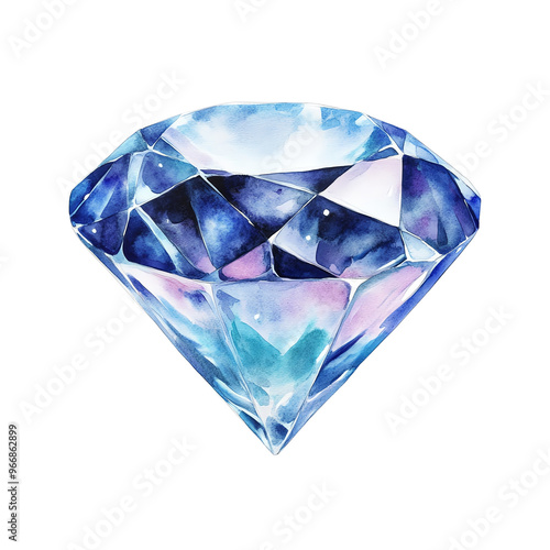 Beautiful watercolor diamond.