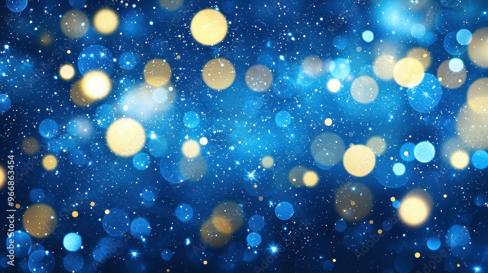 Blue and Gold Bokeh Lights Background Blue and Gold Bokeh Lights Background