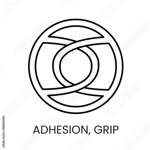 Vector adhesion and grip icon with editable stroke
