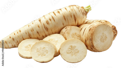 Fresh Organic Parsnip Root Vegetable Slices