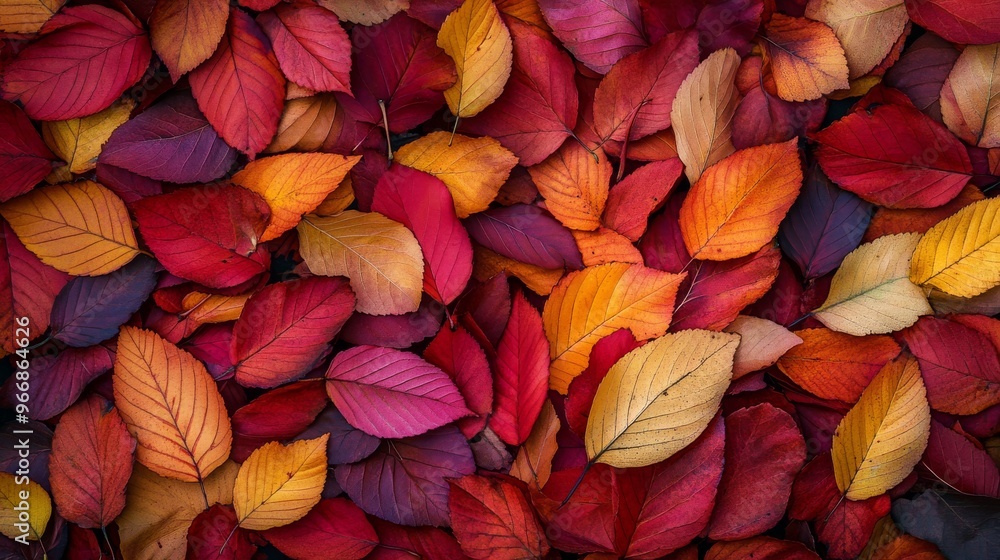 Scattered autumn leaves blanket the ground, showcasing a beautiful array of colors, including reds, yellows, and oranges, indicative of the changing season Scattered autumn leaves blanket the ground, showcasing a beautiful array of colors, including reds, yellows, and oranges, indicative of the changing season