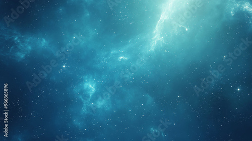 A soft blue background with twinkling stars, like a night sky. The design is simple and blurry, making it feel like a distant galaxy. This template is perfect for creating cosmic backgrounds.