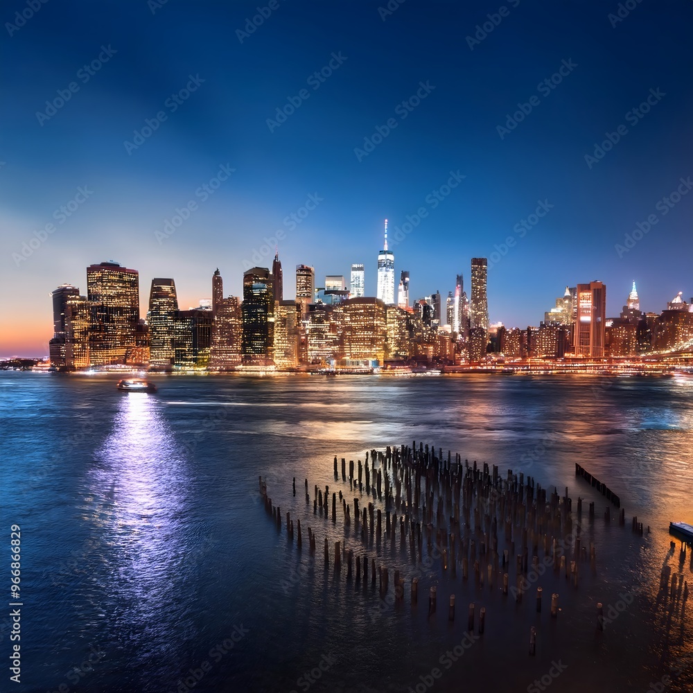 Fototapeta premium night view of the city