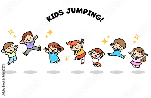 元気な子ども達 ジャンプ
