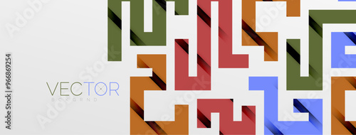 Color bend lines with shadow texture effect. Vector Illustration For Wallpaper, Banner, Background, Card, Book Illustration, landing page