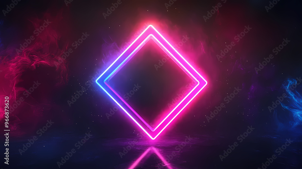 Neon diamond with modern tech feel Neon diamond with modern tech feel