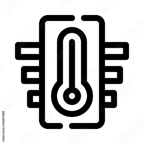 thermometer line icon