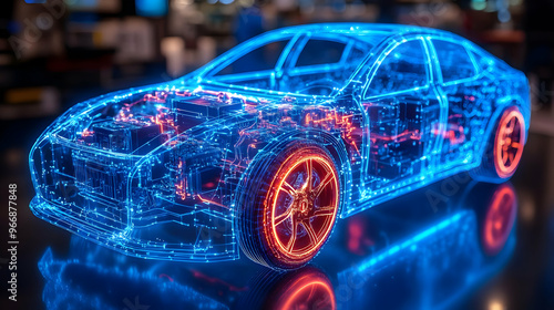 A 3D holographic representa...
