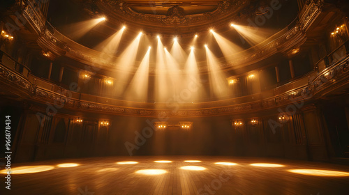 A beautifully lit theater s...
