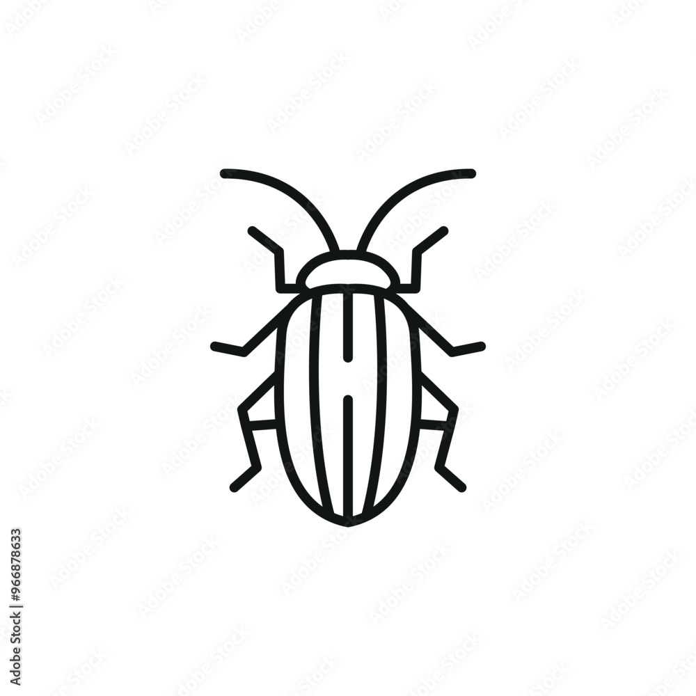 Line art beetle icon. Simple line art beetle icon for social media, app, and web design. Vector illustration Line art beetle icon. Simple line art beetle icon for social media, app, and web design. Vector illustration