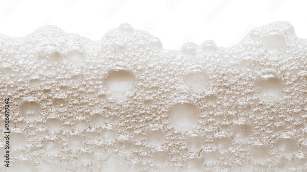 Soda bubbles on a transparent background