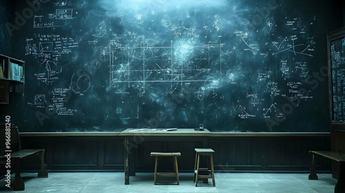 A chalkboard filled with co...