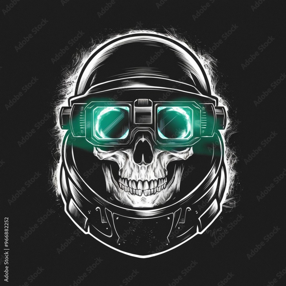 helmet with skull and sunglasses helmet with skull and sunglasses