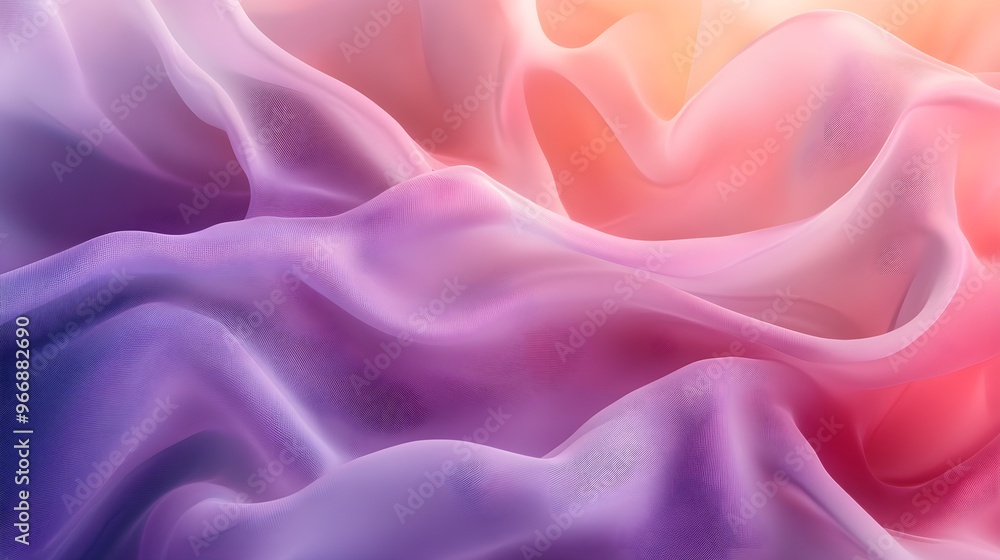 Obraz premium Abstract background, smooth flowing shapes, pastel tones, soft lighting, gentle gradients, calm atmosphere