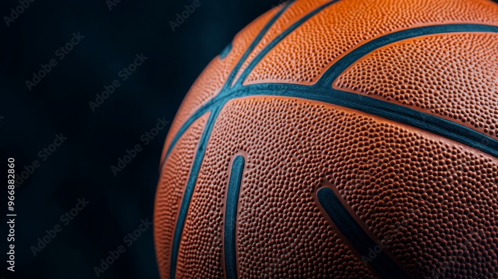 The basketball is prominently displayed, showcasing its intricate surface and design, illuminated by dramatic lighting against a rich solid color backdrop The basketball is prominently displayed, showcasing its intricate surface and design, illuminated by dramatic lighting against a rich solid color backdrop
