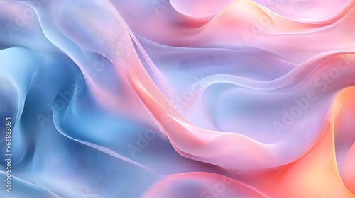 Wallpaper Mural Abstract flowing forms in pastel colors, smooth transitions, and soft light, evoking a tranquil and soothing atmosphere, ideal for backgrounds Torontodigital.ca