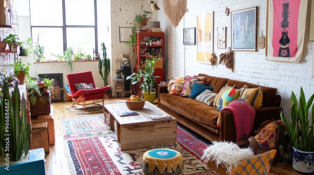 Bohemian Chic Apartment with Eclectic Furniture and Vibrant Decor Bohemian Chic Apartment with Eclectic Furniture and Vibrant Decor