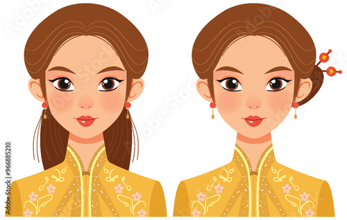 Traditional Asian Female Avatars