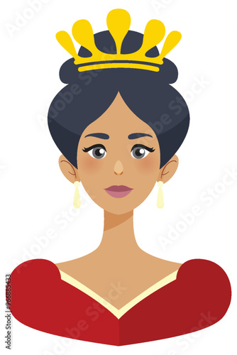 Elegant Queen with Crown