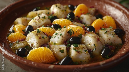 Spanish Ensalada Malagueña with cod