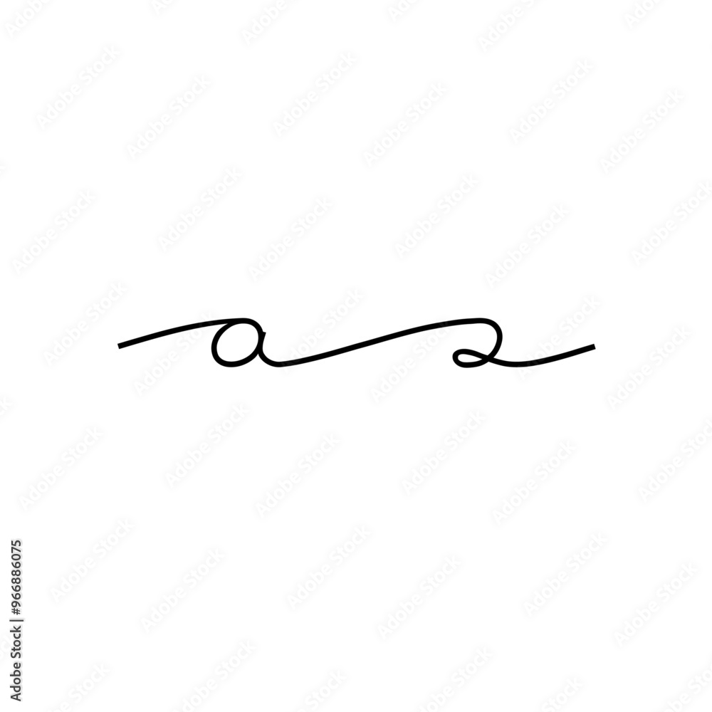 A hand-drawn signature logo design template A hand-drawn signature logo design template