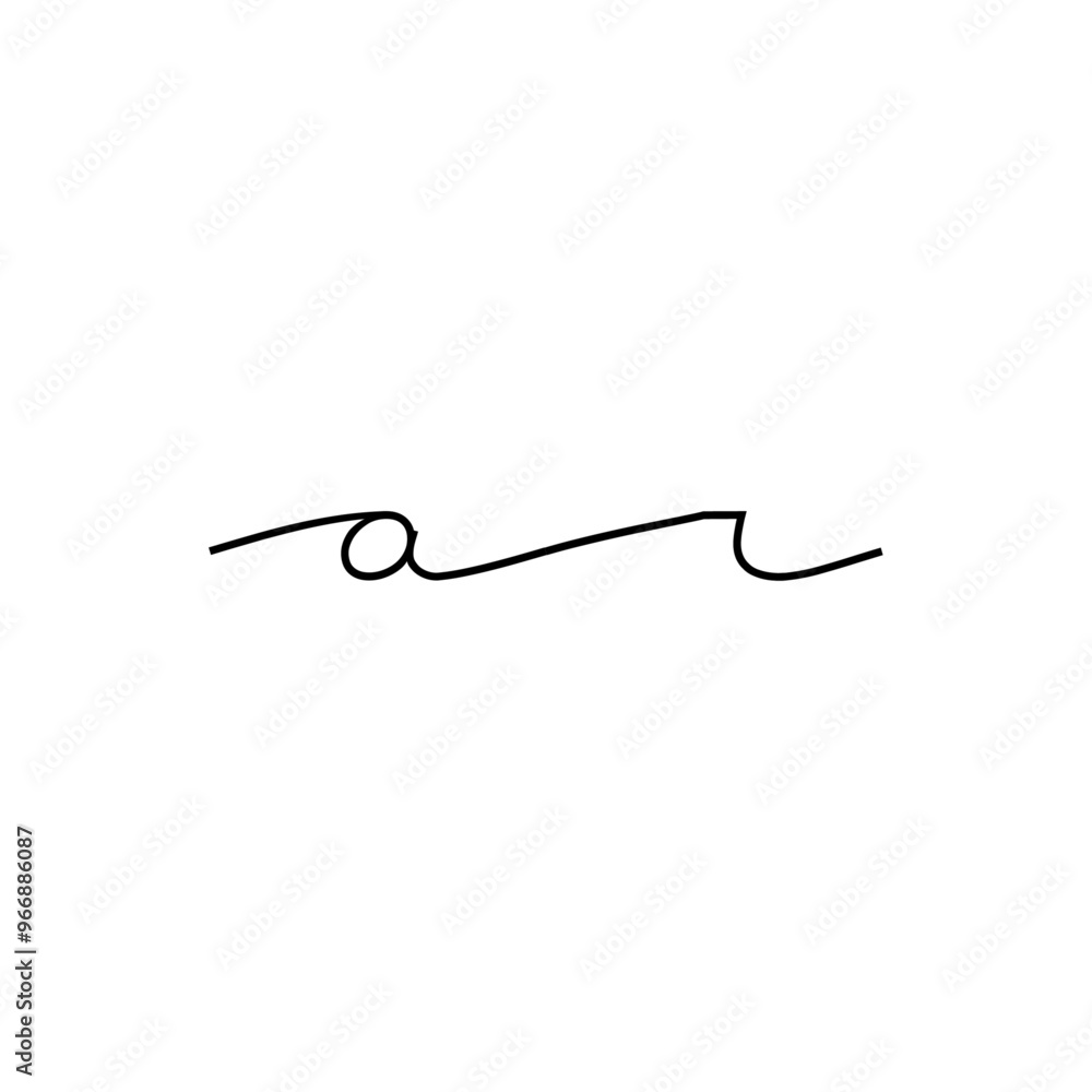 A hand-drawn signature logo design template A hand-drawn signature logo design template