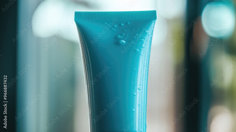 Close-up of a face mask tube, emphasizing the vibrant color and texture, no logo, focal point on the tube, no people. Close-up of a face mask tube, emphasizing the vibrant color and texture, no logo, focal point on the tube, no people.