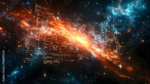 A cosmic scene depicting a ...