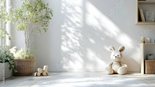 A cozy, sunlit room with a ...