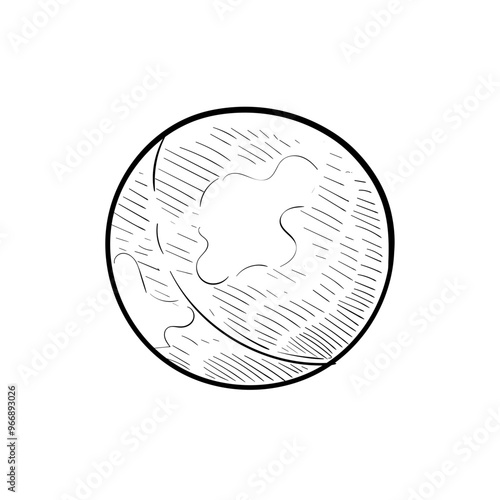 ping pong ball handdrawn illustration